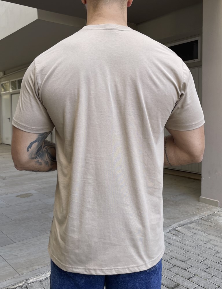 Everbest ανδρικό μπεζ Plus Size T-shirt 2328000B φωτογραφία